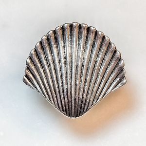 Scallop Shell Summer Beach Silver Ring Size 8